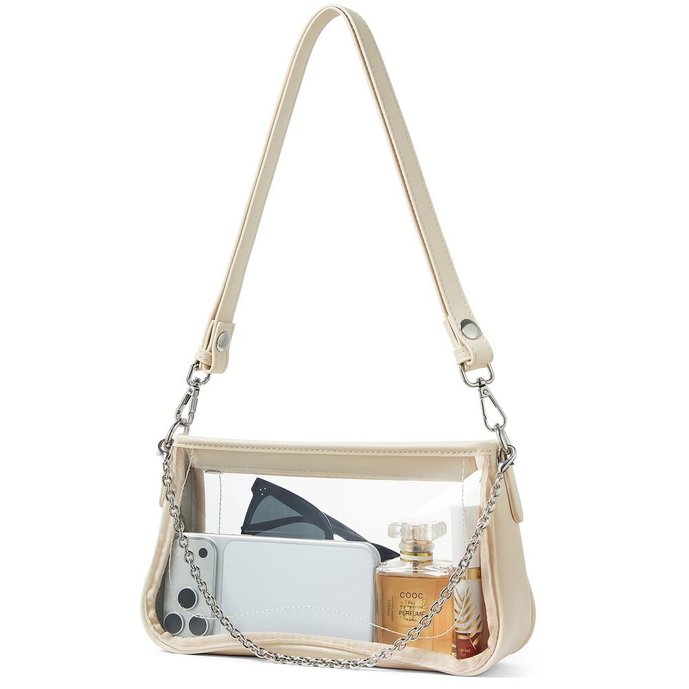 1789 Clear Bag for Stadium Events, Shoulder Bag Small Clear Purse